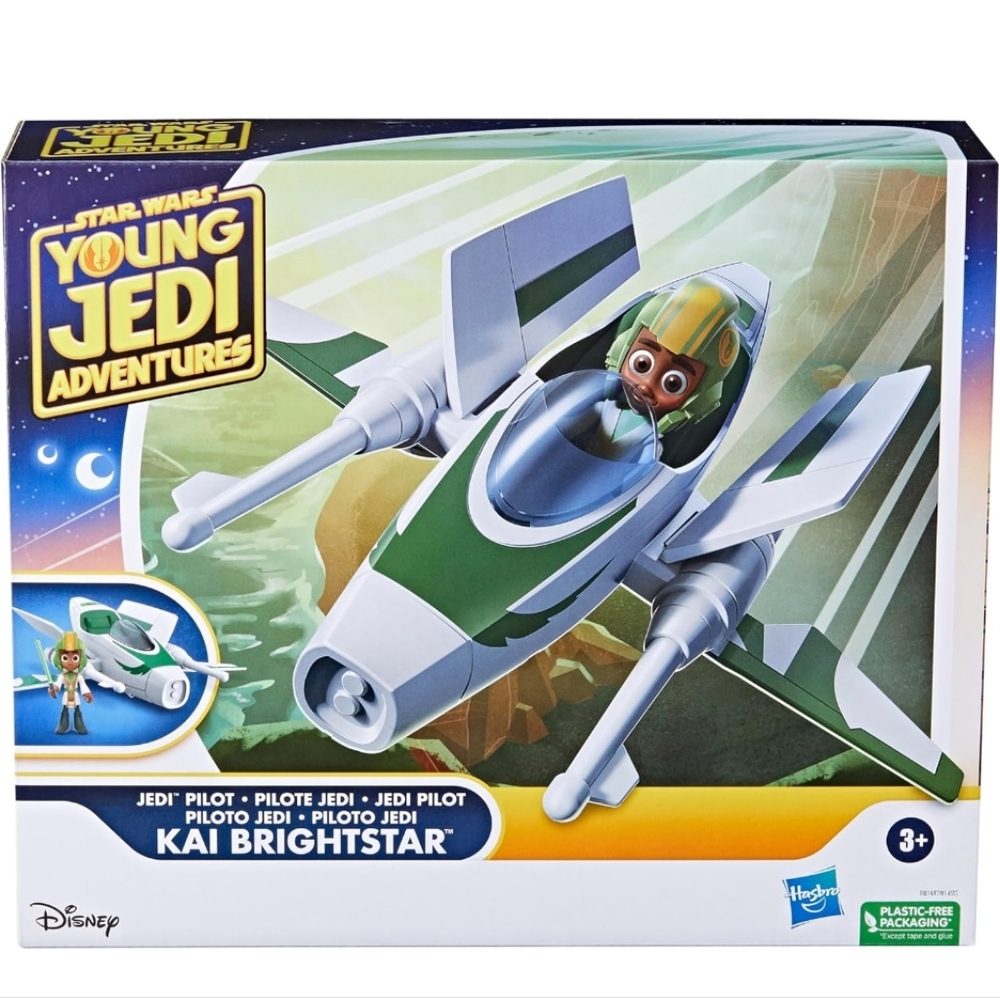 Hasbro Star Wars Young Jedi Green and White Spaceship